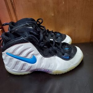 Nike Little Posite Pro GS foamposite white red blue size 1Y